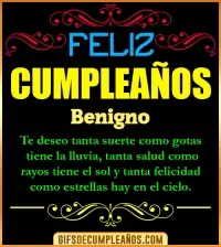 GIF Frases de Cumpleaños Benigno